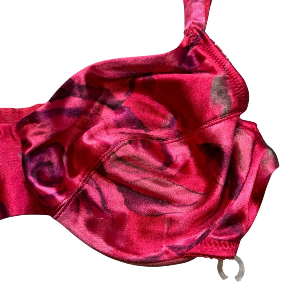 Vintage Victoria’s Secret Second Skin Satin Floral Underwire Bra Size 34C - Picture 3 of 9